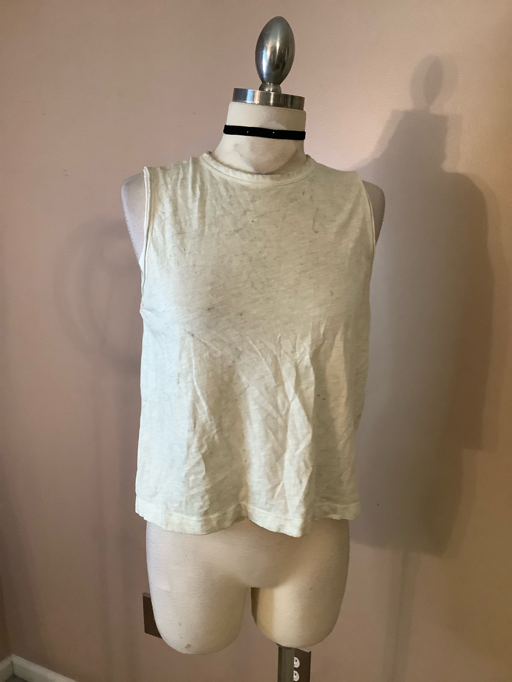 Target Universal Thread Beige Tie Dye Sleeveless Tank Top XS Muscle Crop Top Tee